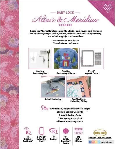 Baby Lock Meridian 2