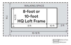HQ Moxie XL 18"  w/10' or 8" Loft Frame